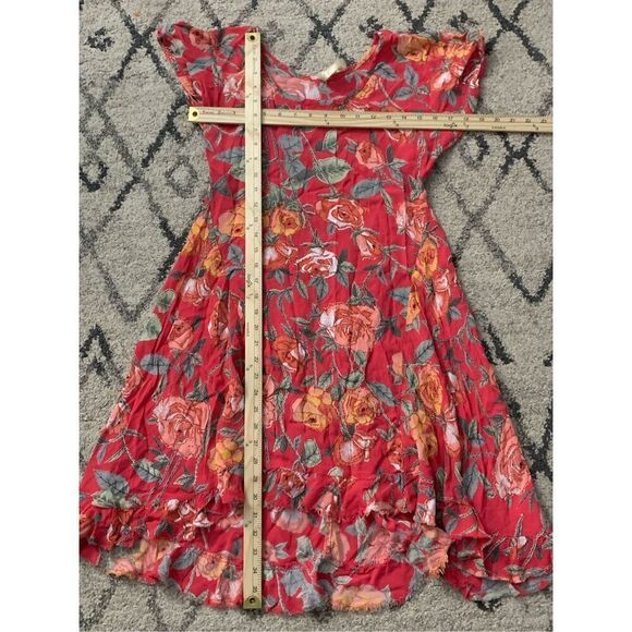 Good Condition Uncle Frank Red Floral Dress Oversized Woman's Dress Size small - Picture 8 of 8